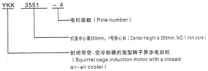 YKK系列(H355-1000)高压Y500-6三相异步电机西安泰富西玛电机型号说明